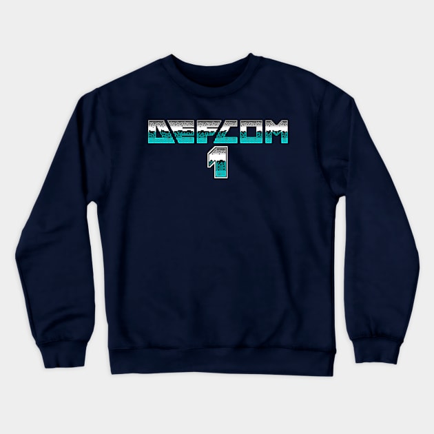 DefCom 1 8 Bit Art Crewneck Sweatshirt by 8 Fists of Tees